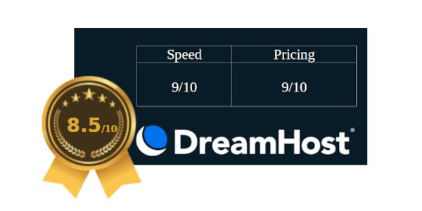 No 7. DreamHost – Good Overall Value ($4.95/mo)