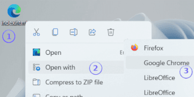 open HTML file in Browser open HTML file in Browser