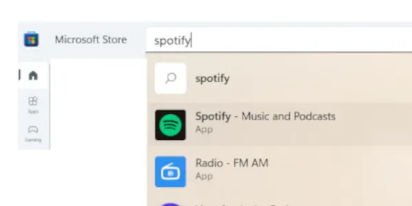 search spotify MS Store - Install apps on laptop search spotify MS Store - Install apps on laptop